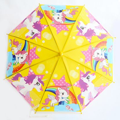 Bild von Kinder Regenschirm Einhorn gelb (2)